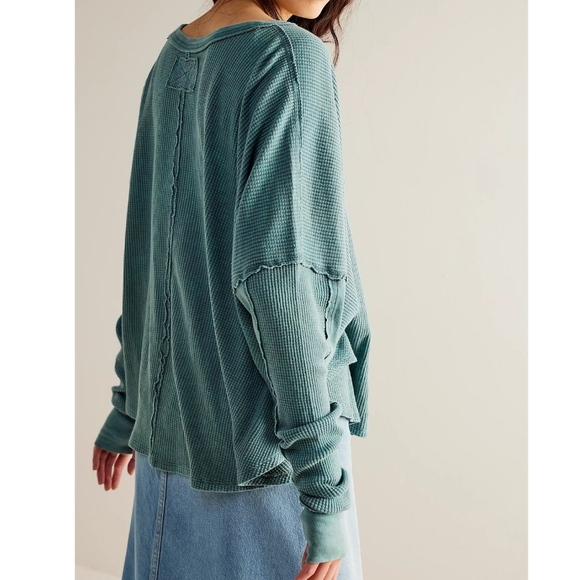 FREE PEOPLE We The Free Microphone Drop Thermal NWOT - Picture 2 of 9